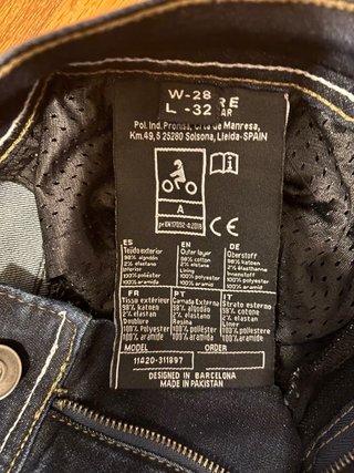Armure Pantalón Tejano con Protecciones