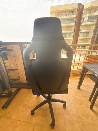 Silla Gamer Alpha Gamer Azul y Negra