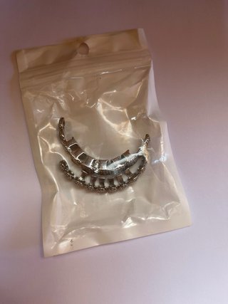 Grillz de diamantes plateados para dientes