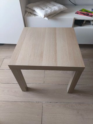 Mesa auxiliar Ikea efecto roble