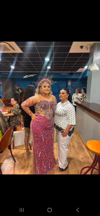 Vestido de Novia Rosa y Morado