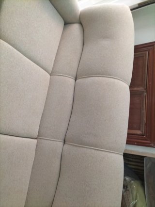 Sofá 3 plazas beige tela