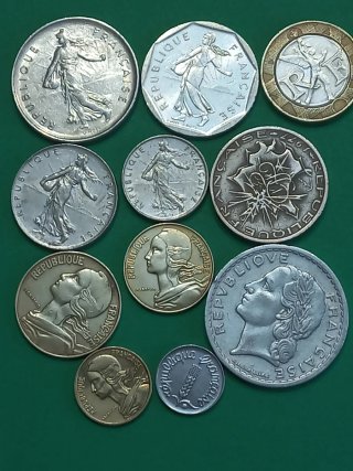 Lote de monedas francesas antiguas