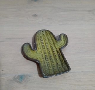 Ornamento cactus in metallo