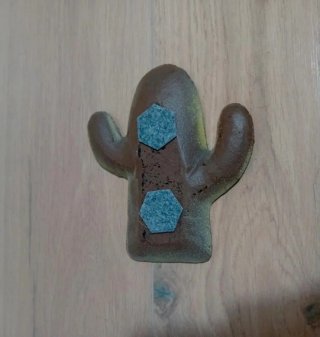 Ornamento cactus in metallo