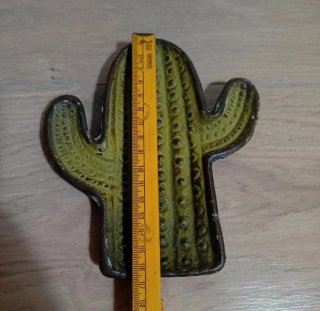 Ornamento cactus in metallo