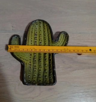 Ornamento cactus in metallo
