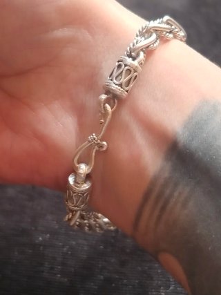 Pulsera Plata 925 Bizantina Bali Maciza