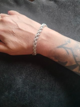 Pulsera Plata 925 Bizantina Bali Maciza