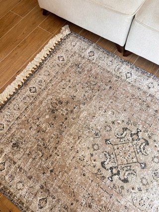 Alfombra estilo vintage beige y marrón
