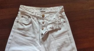 Pantalón Zara Blanco Mujer T.34