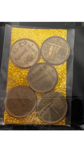 Lotto 10 Monete Spagna 1 Peseta 1982
