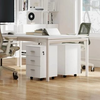 Cajonera blanca con llave