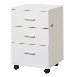 Cajonera blanca con llave