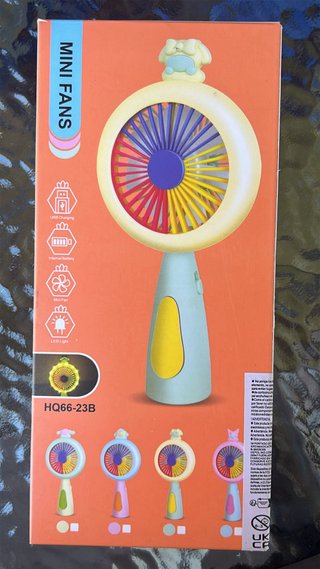 Mini Ventilador Portátil USB Recargable LED