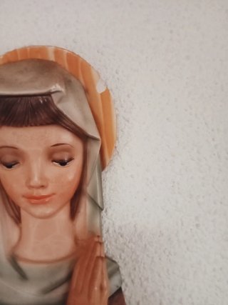 Virgen de escayola vintage
