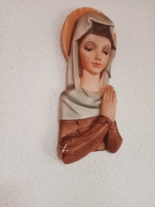 Virgen de escayola vintage