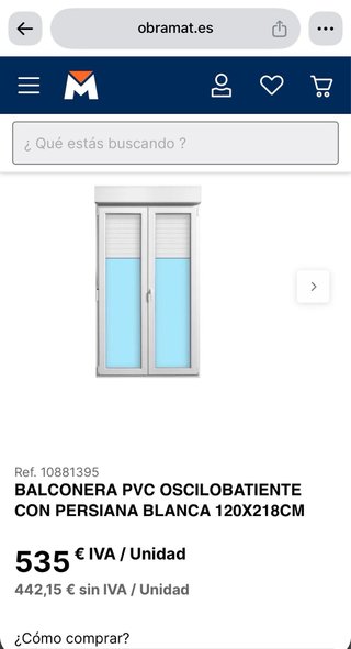 Puerta ventana corredera con persiana