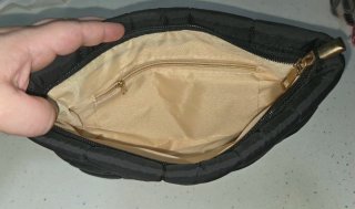 Neceser/bolso acolchado negro