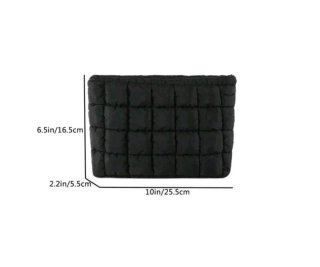 Neceser/bolso acolchado negro