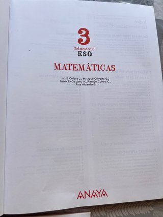 Matemáticas 3º eso