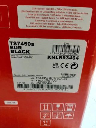 Canon Pixma TS7450a Multifunción 3 en 1 Inyección de Tinta WiFi ADF 35 Hojas Dúplex Negro