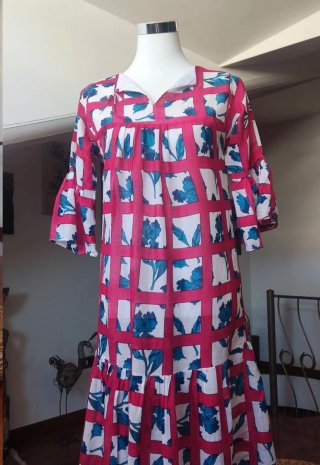 Vestito donna lungo fantasia quadri