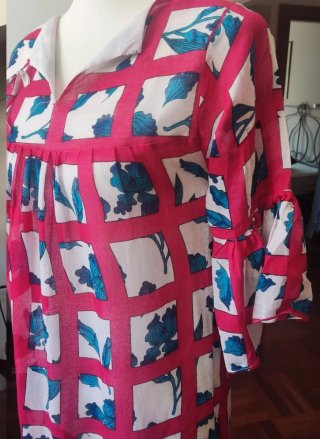 Vestito donna lungo fantasia quadri