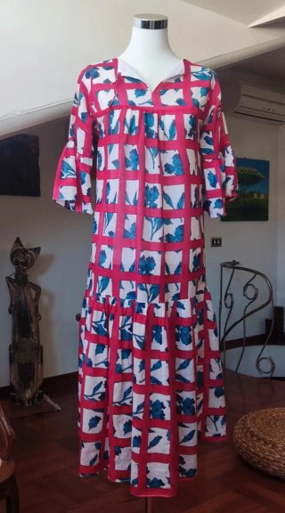 Vestito donna lungo fantasia quadri