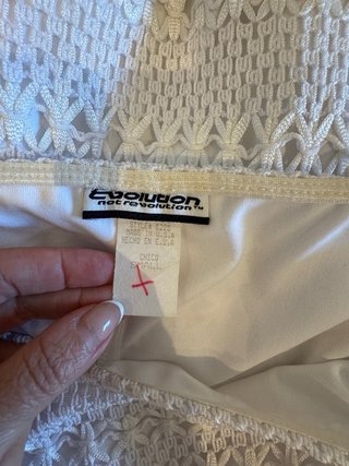 Vestido crochet blanco estilo ibicenco Talla S