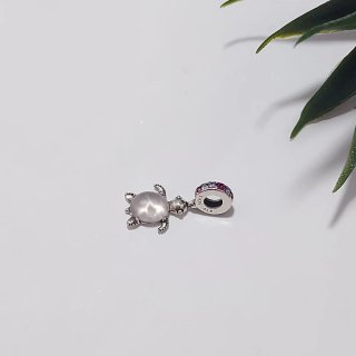 Pandora Tortuga Colgante Plata Morado