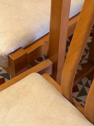 Juego 6 Sillas Comedor Madera Vintage