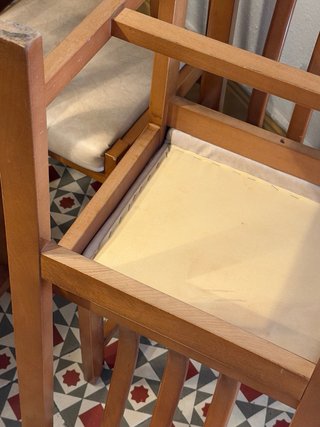 Juego 6 Sillas Comedor Madera Vintage