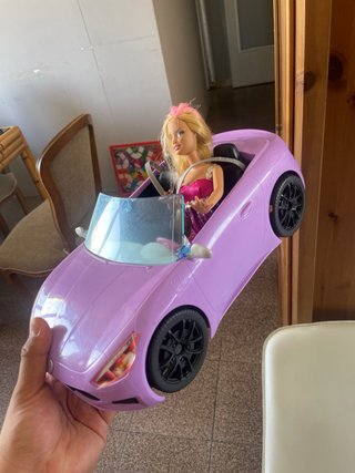 Coche y Muñeca Barbie Morado