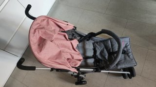 Silla de paseo ligera Asalvo Mombi gris y rosa