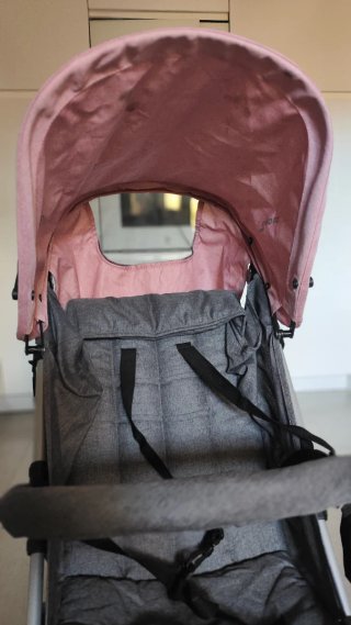 Silla de paseo ligera Asalvo Mombi gris y rosa