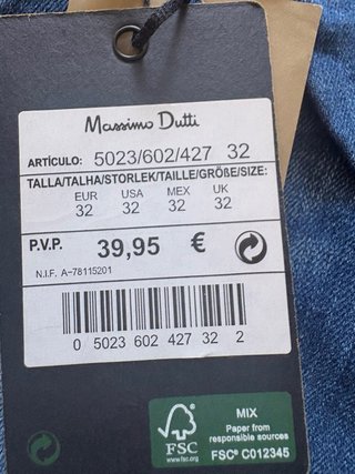 Pantalón vaquero Massimo Dutti mujer