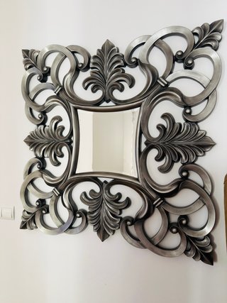 Espejo decorativo plateado
