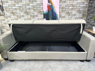 Sofá Cama Beige/Gris 210cm