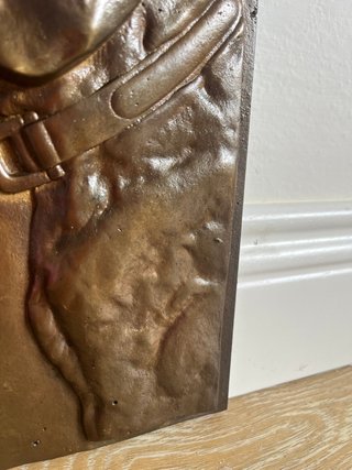 Relieve Bronce Perro con Faisán