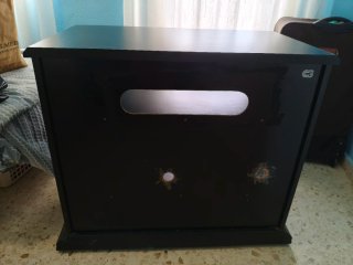 Mesa TV cristal negro