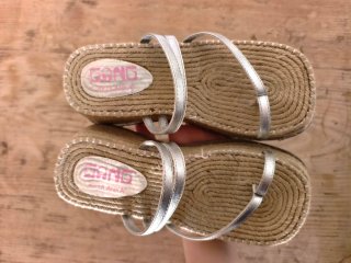 Sandalias Plataforma Gang Beige/Plata