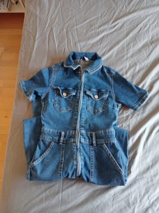 Peto vaquero largo Stradivarius manga corta