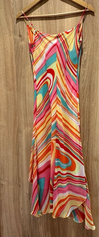Vestido midi Zara estampado multicolor T.36