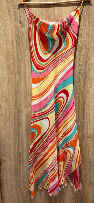 Vestido midi Zara estampado multicolor T.36