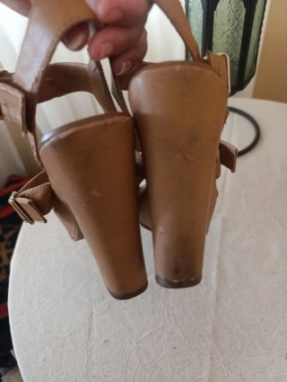 Sandalias Pull&Bear Beige/Marrón Talla 38