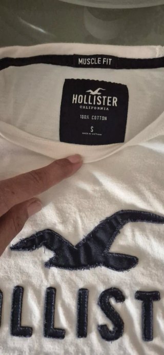 Camiseta Hollister Blanca Talla S