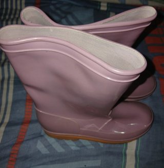 Botas de agua niña rosas