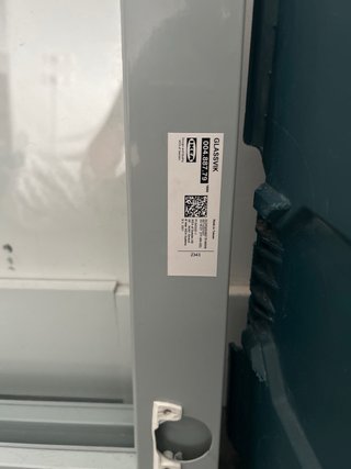 Puerta Cristal Ikea Glassvik Gris