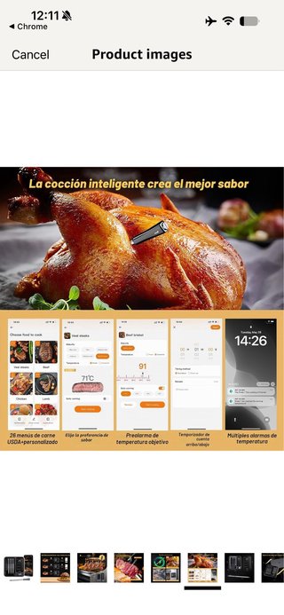 Inkbird INT-14-BW Wireless Meat Thermometer, Smart